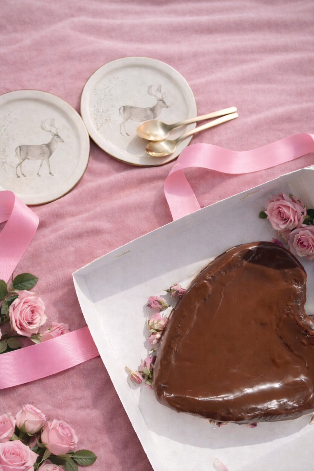 Chocolate Love Heart Cake